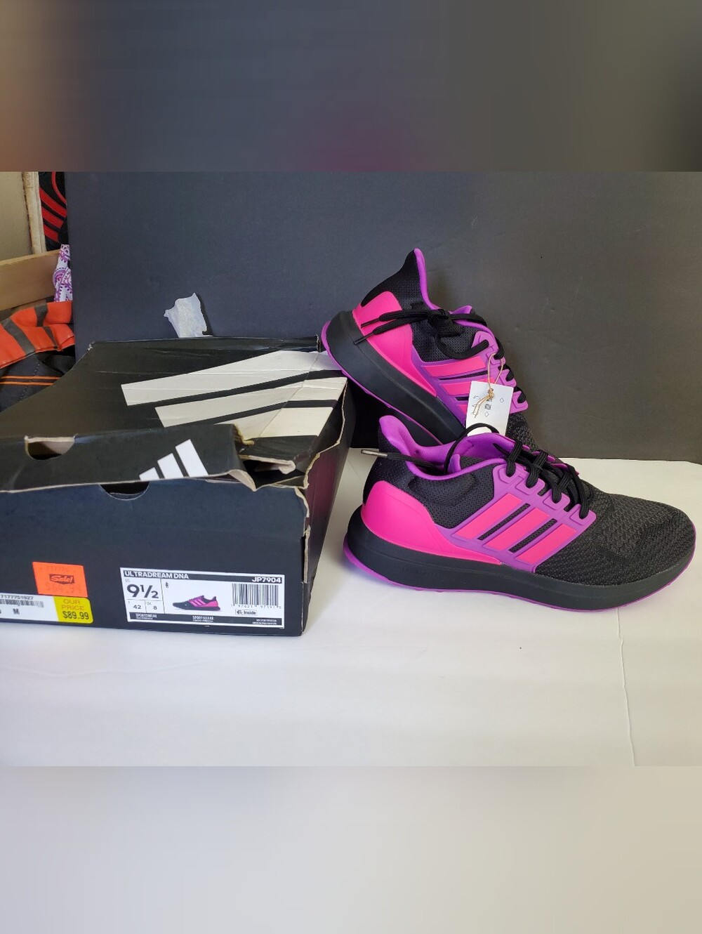 Adidas Women's Black & Pink Athletic Sneakers Size 9.5 UltraDream DNA Workout